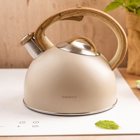 Czajnik z gwizdkiem Klausberg KB-7913 2,5L Beżowy