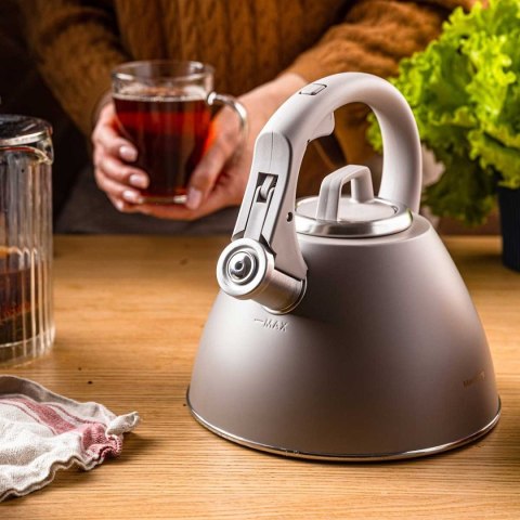 Czajnik z gwizdkiem Klausberg KB-7953 2,5L Latte