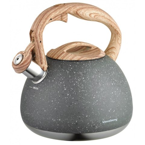 Czajnik z gwizdkiem Klausberg KB-7509 2,8L Granit Wood