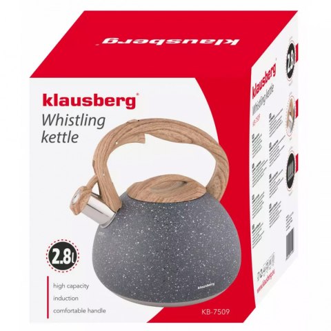 Czajnik z gwizdkiem Klausberg KB-7509 2,8L Granit Wood