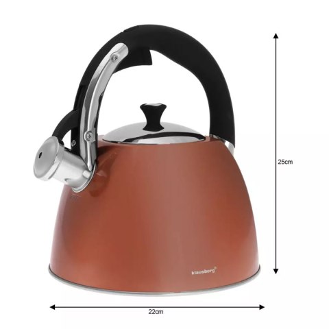 Czajnik z gwizdkiem Klausberg KB-7202 3L Miedziany