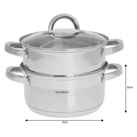 Garnek do gotowania na parze Klausberg KB-7138 20 cm 3 elementy