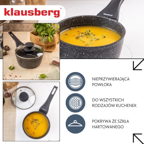 Rondelek marmurowy 1,2 l z pokrywką Klausberg KB-7986
