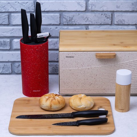 Zestaw noży kuchennych Klausberg KB-7613 5 noży + obieraczka marmurkowa