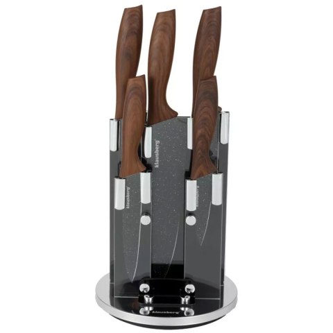 Zestaw noży kuchennych Klausberg KB-7615 5 noży w obrotowym stojaku