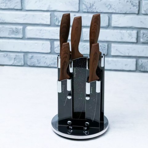 Zestaw noży kuchennych Klausberg KB-7615 5 noży w obrotowym stojaku