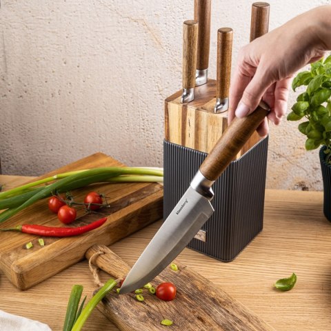 Zestaw noży Klausberg KB-7983 w bloku akacjowym 5 noży