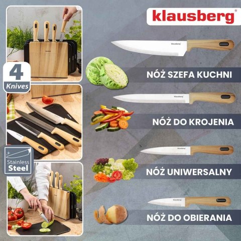 Zestaw noży i desek kuchennych Klausberg KB-9037 ze stojakiem