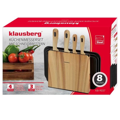 Zestaw noży i desek kuchennych Klausberg KB-9037 ze stojakiem