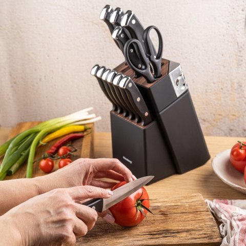 Zestaw noży Klausberg KB-7985 w bloku z ostrzałką 13 elementów
