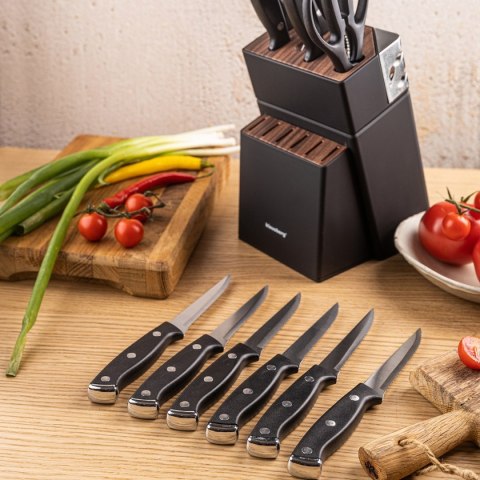 Zestaw noży Klausberg KB-7985 w bloku z ostrzałką 13 elementów