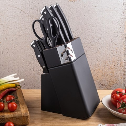 Zestaw noży Klausberg KB-7985 w bloku z ostrzałką 13 elementów