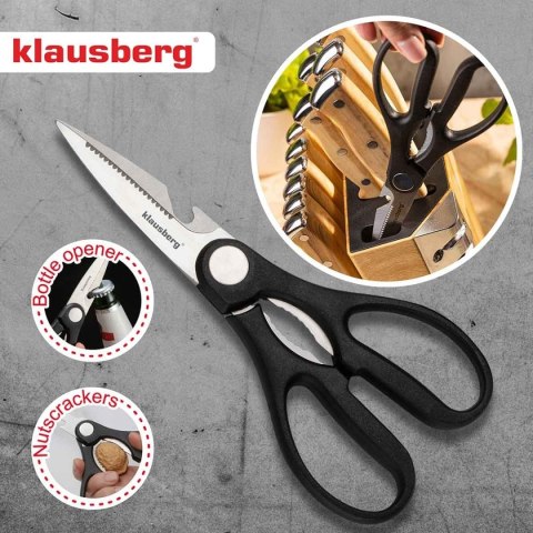 Zestaw noży kuchennych i stekowych Klausberg KB-9038 w bloku z ostrzałką