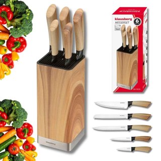 Zestaw noży kuchennych Klausberg KB-9035 w bloku 6 elementów